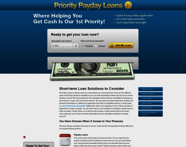 Prioritypaydayloans.com thumbnail