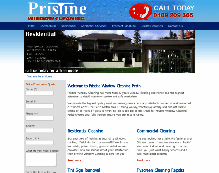 Pristinewindowcleaning.com.au thumbnail