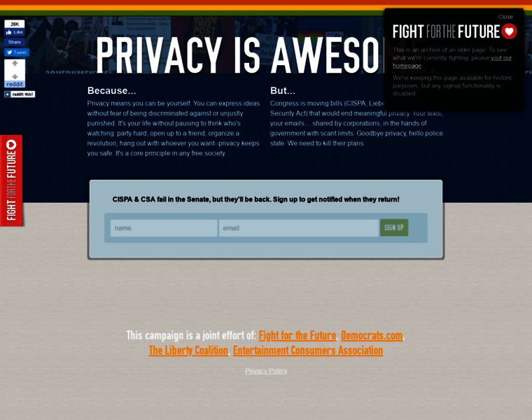 Privacyisawesome.com thumbnail