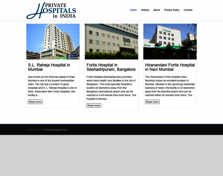 Privatehospitalsindia.com thumbnail