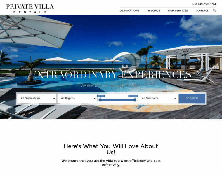 Privatevillarentals.com thumbnail