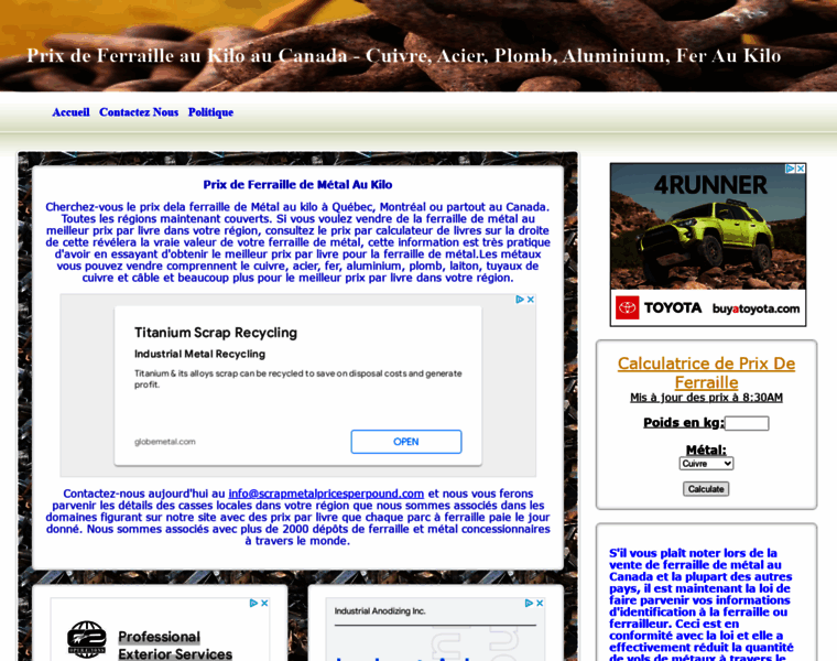 Prixdeferraille.ca thumbnail