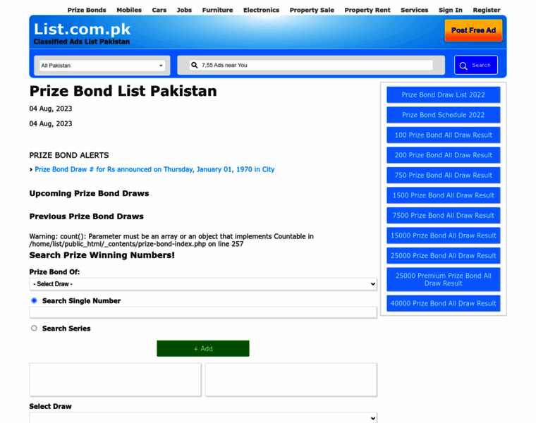 Prizebond.list.com.pk thumbnail