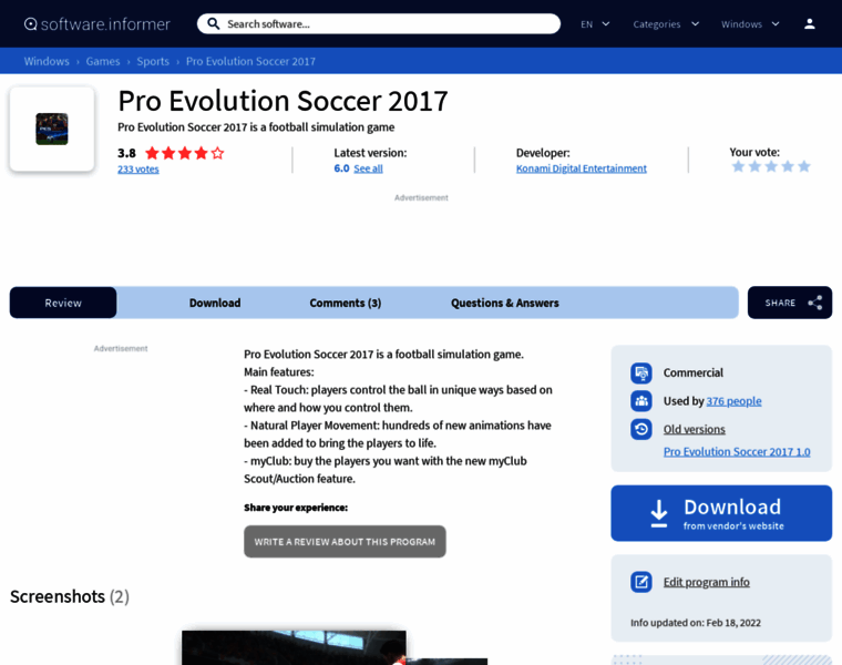 Pro-evolution-soccer-2017.software.informer.com thumbnail