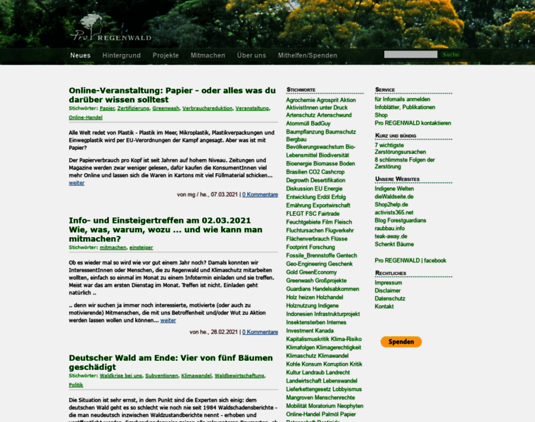 Pro-regenwald.de thumbnail