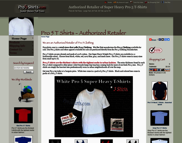 Pro5shirts.com thumbnail
