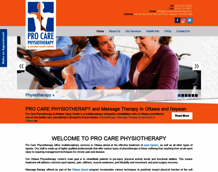 Procarephysiotherapy.com thumbnail