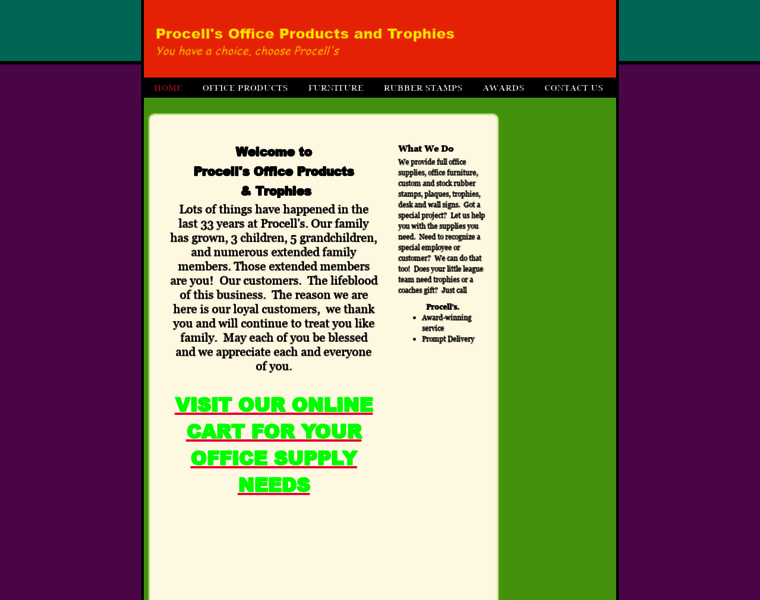 Procellsofficeproducts.biz thumbnail