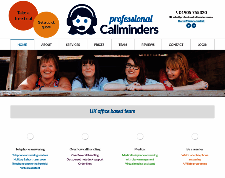 Professionalcallminders.co.uk thumbnail