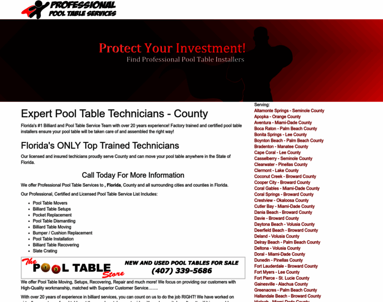 Professionalpooltableservices.com thumbnail Professionalpooltableservices.com thumbnail