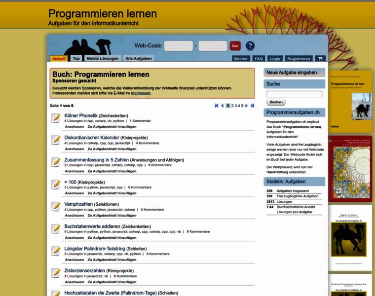 Programmieraufgaben.ch thumbnail
