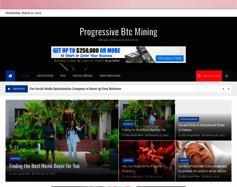 Progressivebtcmining.com thumbnail