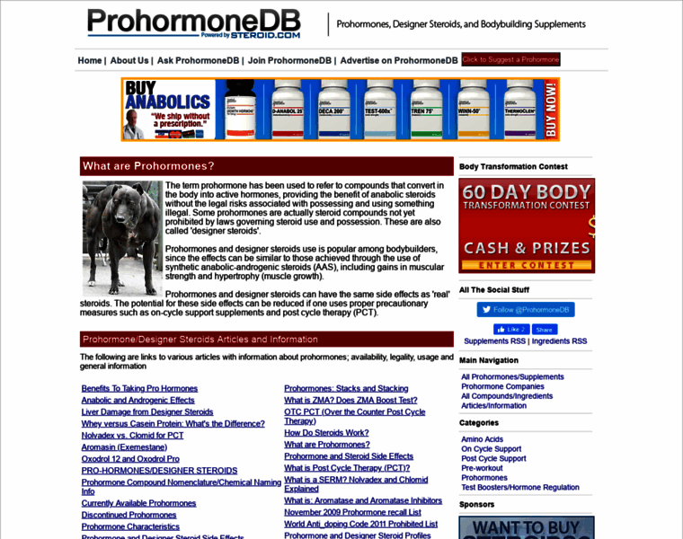 Prohormonedb.com thumbnail