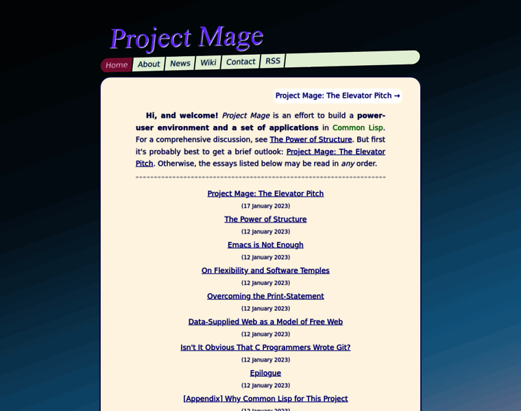 Project-mage.org thumbnail