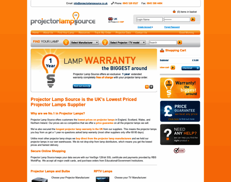 Projectorlampsource.co.uk thumbnail