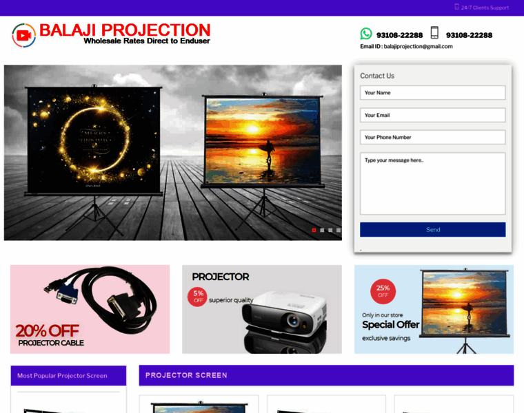 Projectorscreen.co.in thumbnail