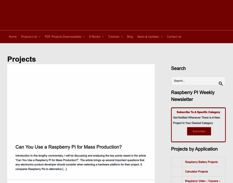 projects-raspberry.com at WI. Raspberry PI Projects - World Biggest ...