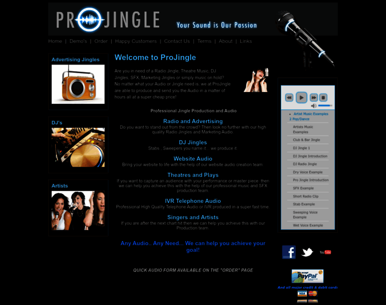 Projingle.com thumbnail