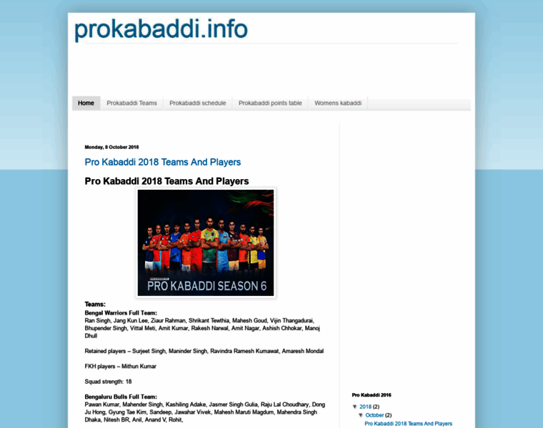 Prokabaddi.info thumbnail