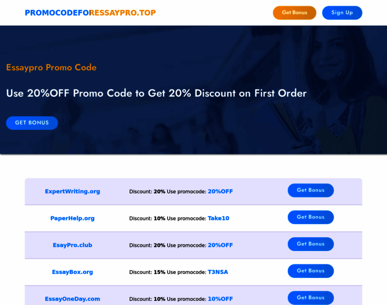 Promocodeforessaypro.top thumbnail