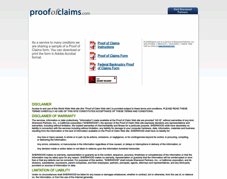 Proofofclaims.com thumbnail