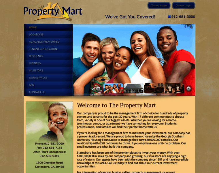 Propertymartrentals.com thumbnail