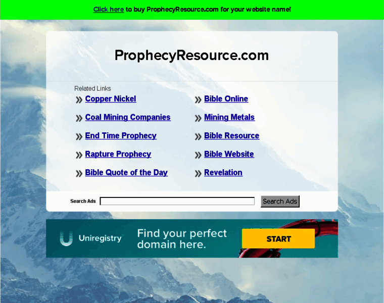 Prophecyresource.com thumbnail
