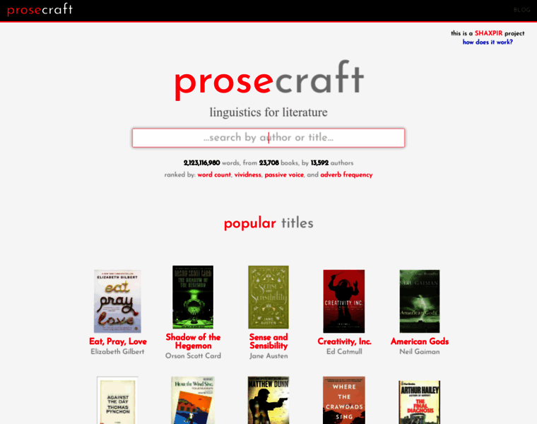 Prosecraft.io thumbnail