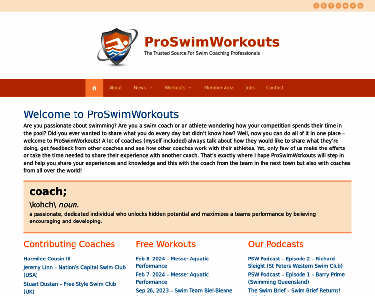 Proswimworkouts.com thumbnail
