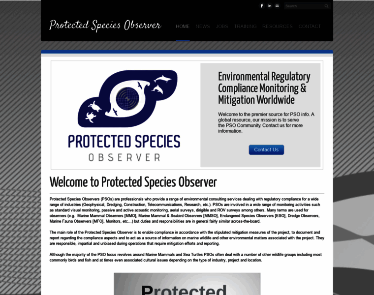 Protectedspeciesobserver.com thumbnail