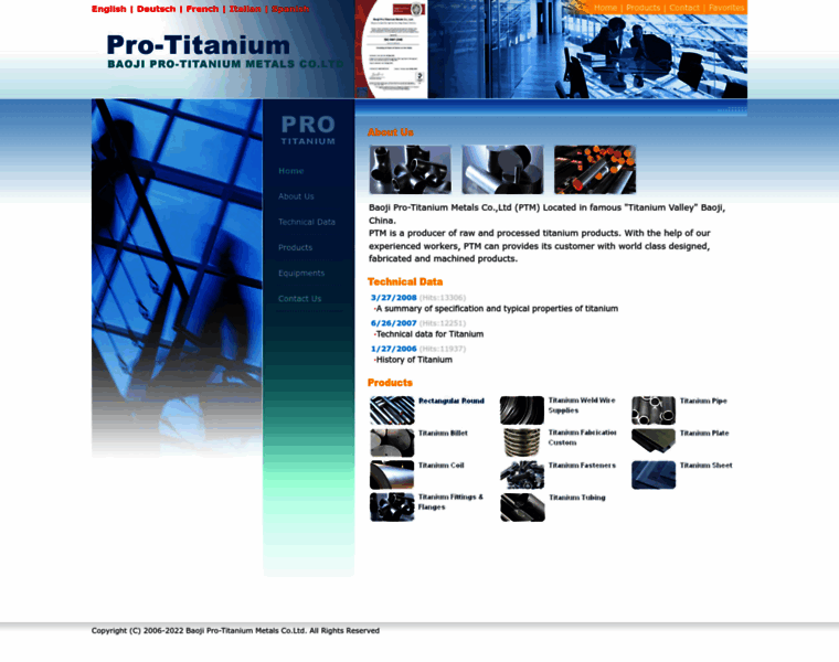Protitaniummetals.com thumbnail