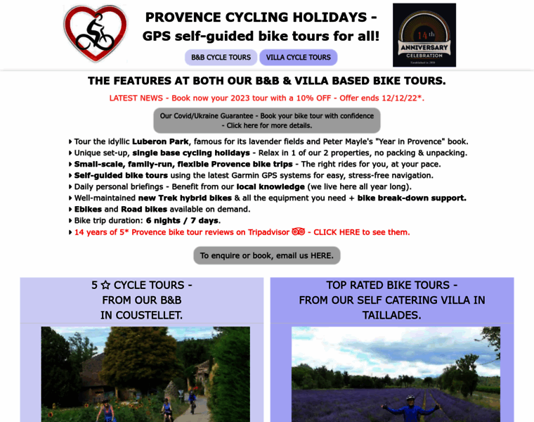 Provence-cycling-holidays.com thumbnail
