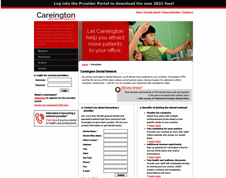 Provider.careington.com thumbnail