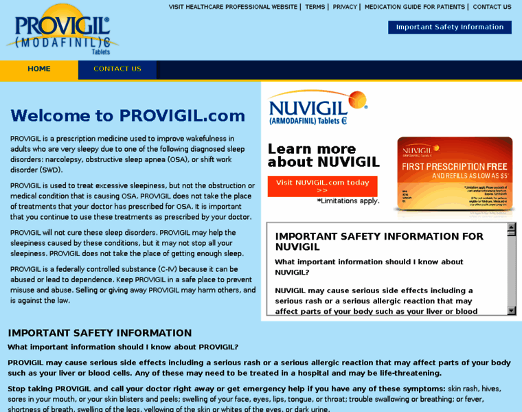 Provigil.com thumbnail