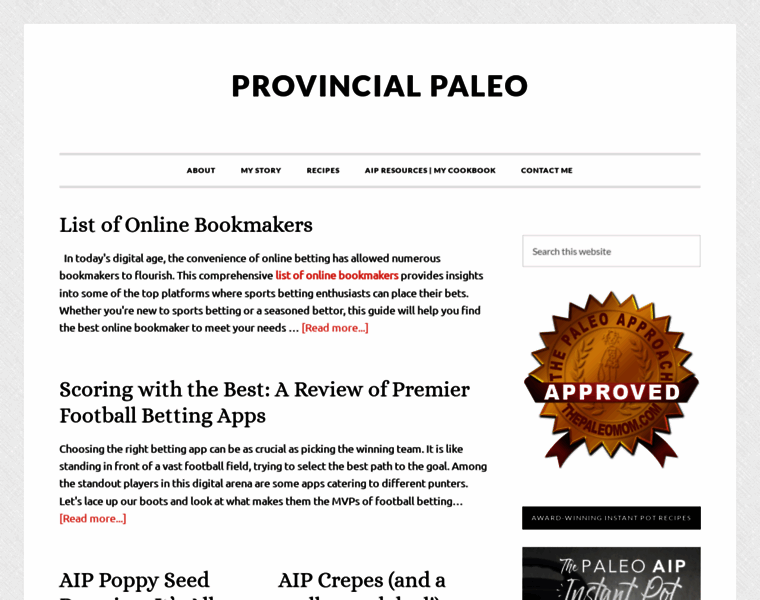 Provincialpaleo.com thumbnail