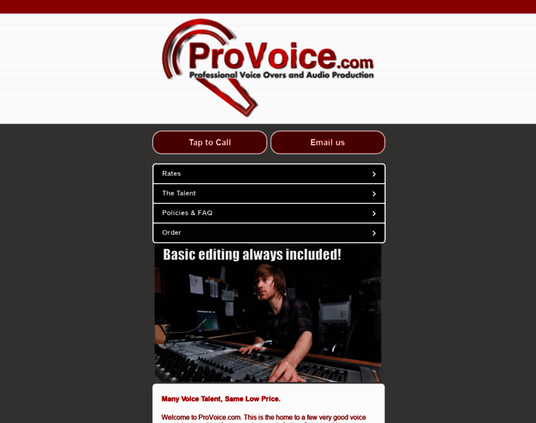 Provoice.com thumbnail