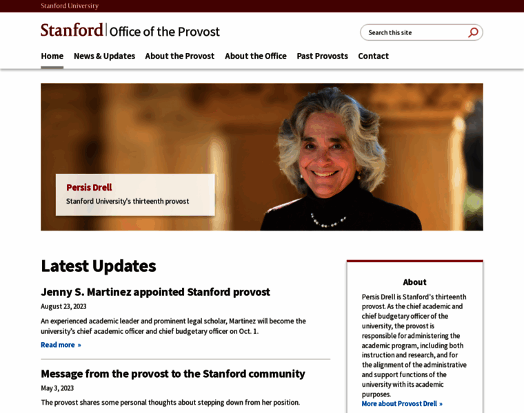 Provost.stanford.edu thumbnail