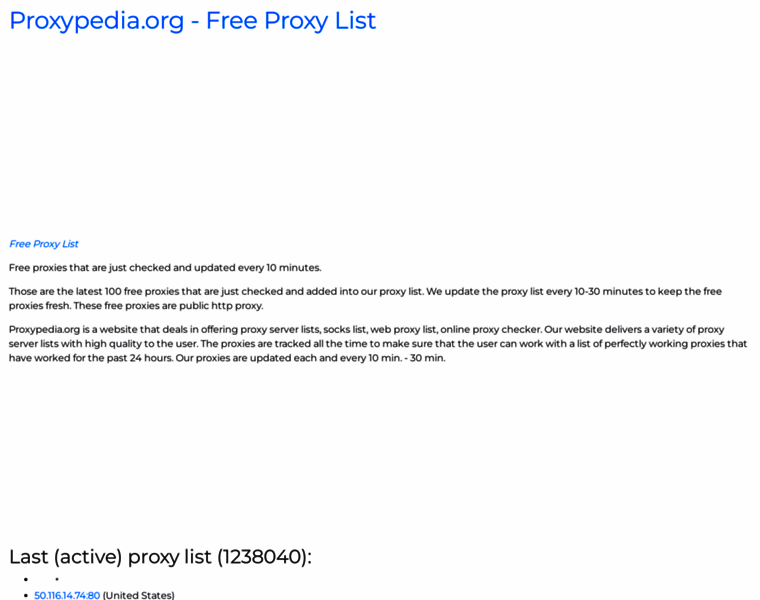 Proxypedia.org thumbnail