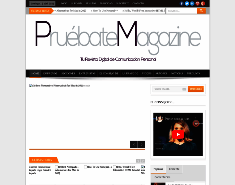 Pruebatemagazine.com thumbnail