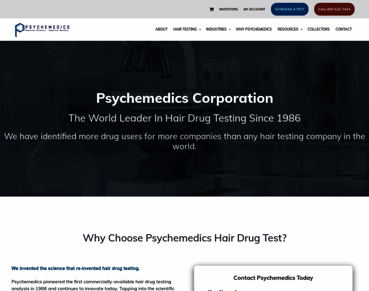Psychemedics.com thumbnail