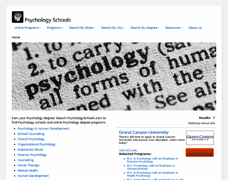 Psychologyschools.com thumbnail