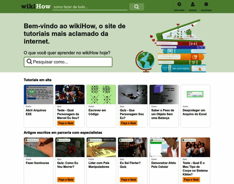 pt.wikihow.com at WI. wikiHow: tutoriais em que você pode confiar