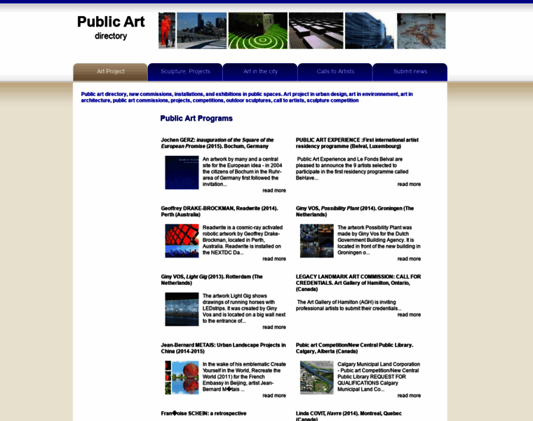 Public-art-directory.com thumbnail