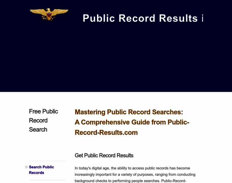 Public-record-results.com thumbnail