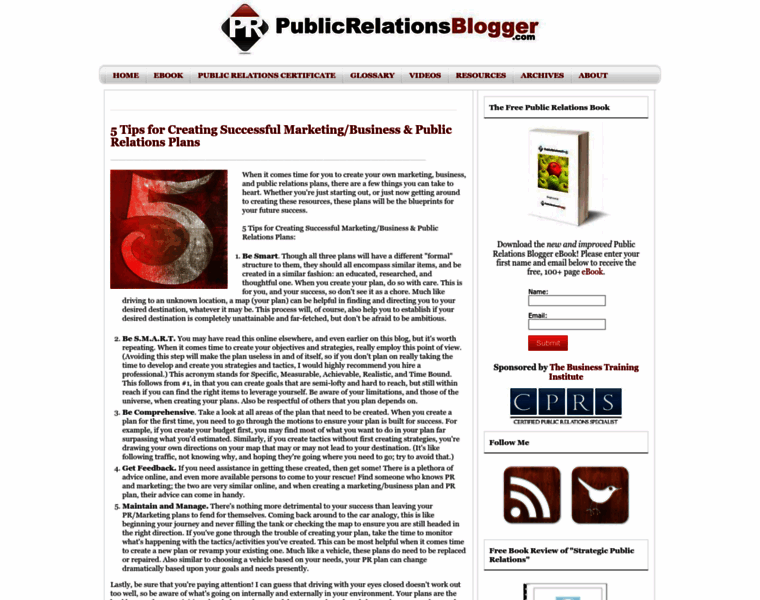 Publicrelationsblogger.com thumbnail