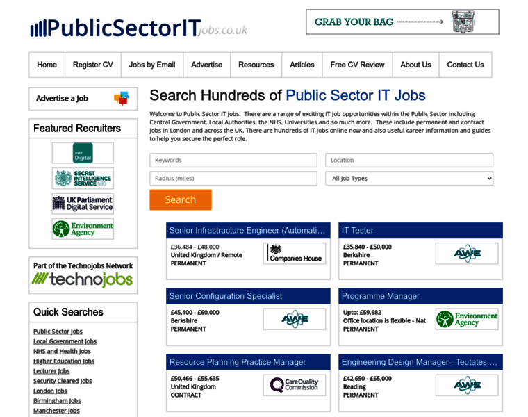 Publicsectoritjobs.co.uk thumbnail