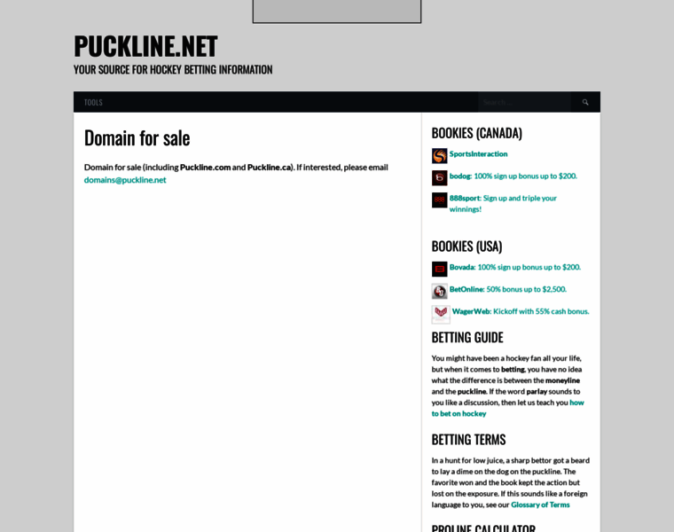Puckline.com thumbnail