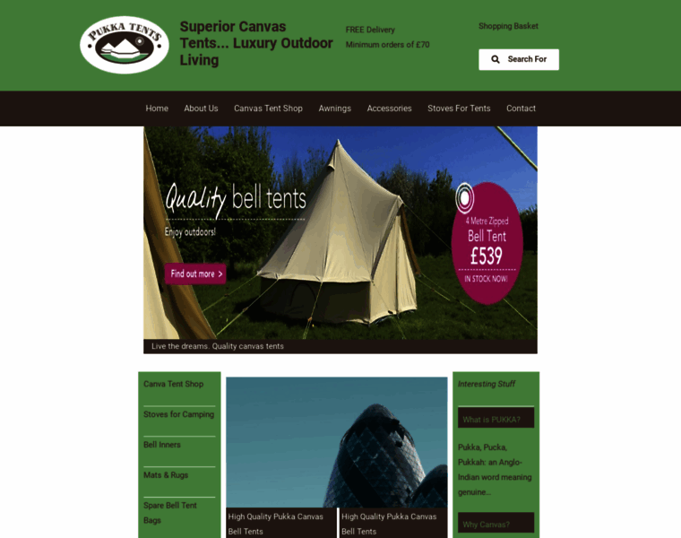 Pukkatents.co.uk thumbnail
