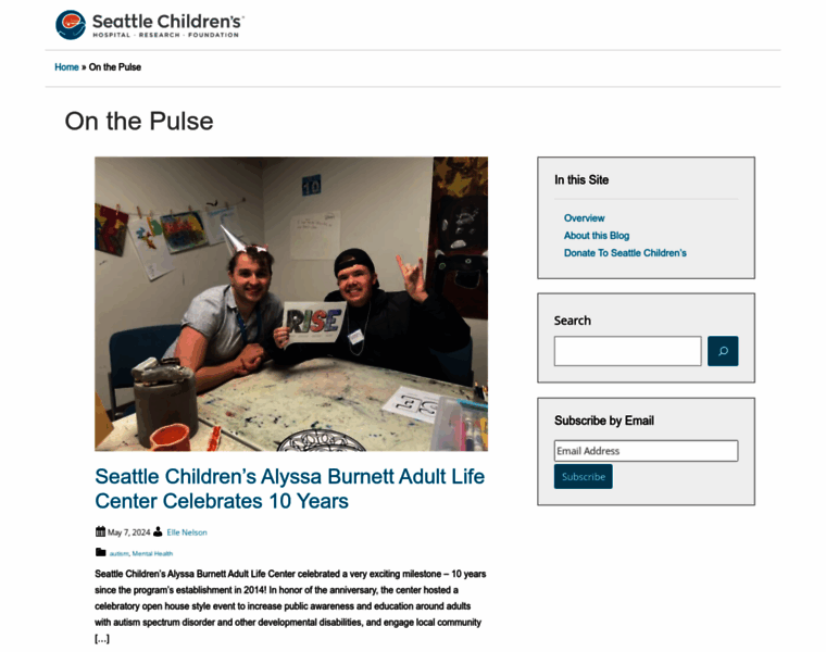 Pulse.seattlechildrens.org thumbnail
