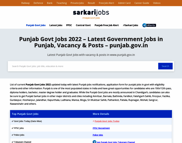 Punjab.sarkarijobs.com thumbnail